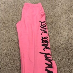 Pink comfy sweatpants